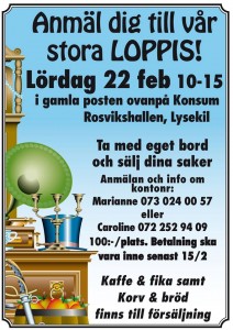 LOPPIS - Boka ett bord redan idag! @ Ga Posten, ovan Konsum Rosvikshallen